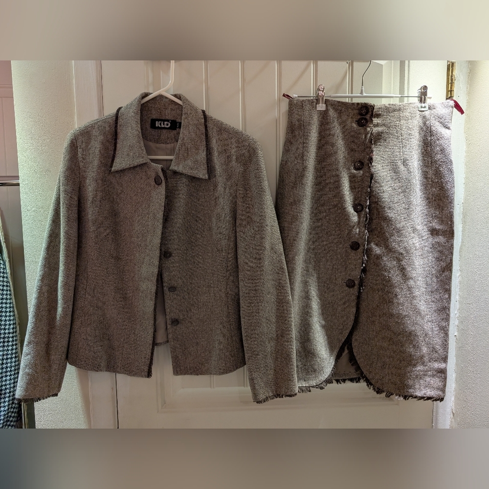 Y2K Gray Skirt Set